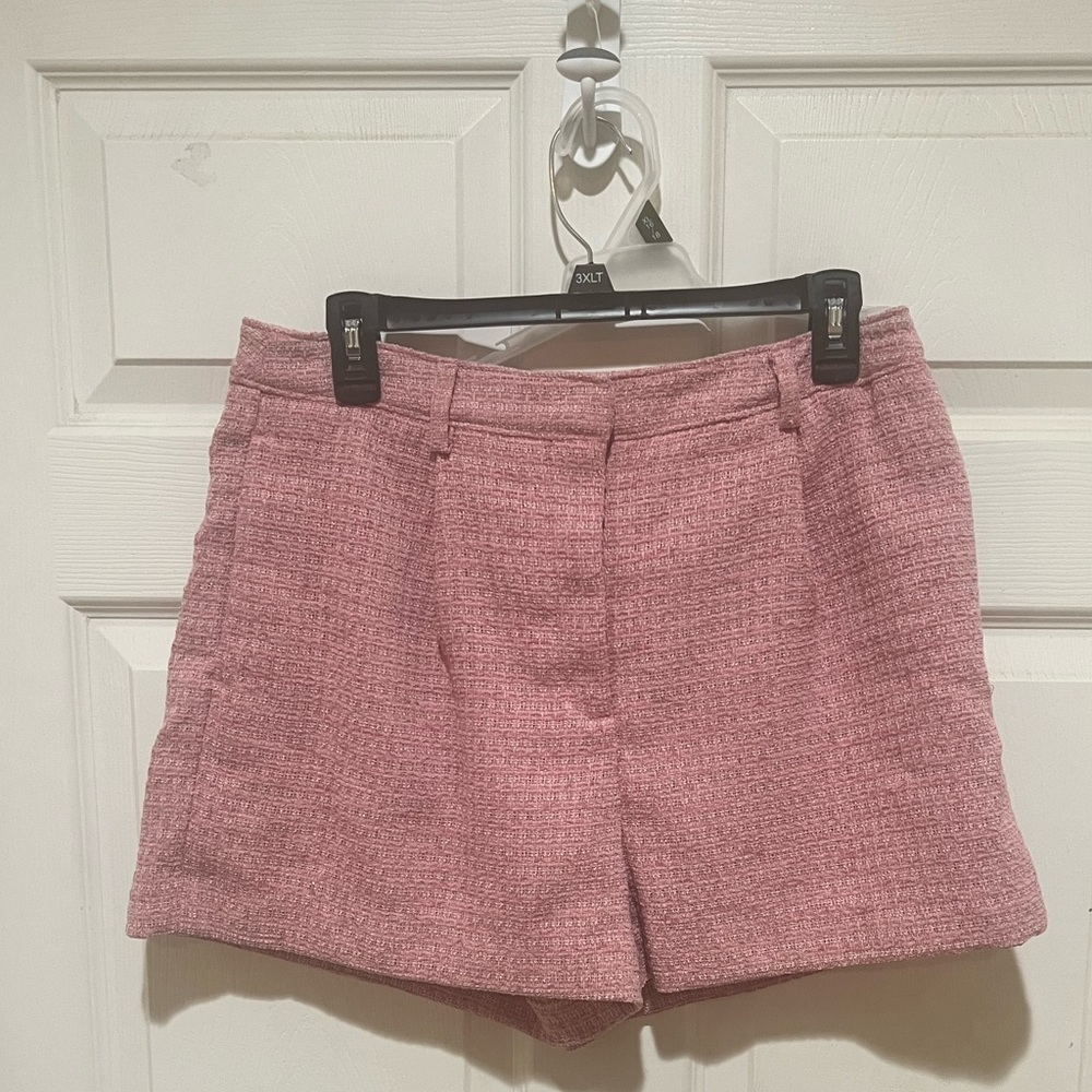 Ryegrass Zephyr Pink Tweed High Rise Shorts NWT Size 8